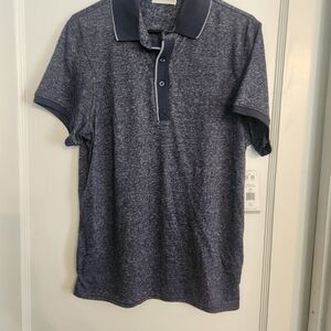 Geoffrey Beene Heathered Navy Polo Shirt